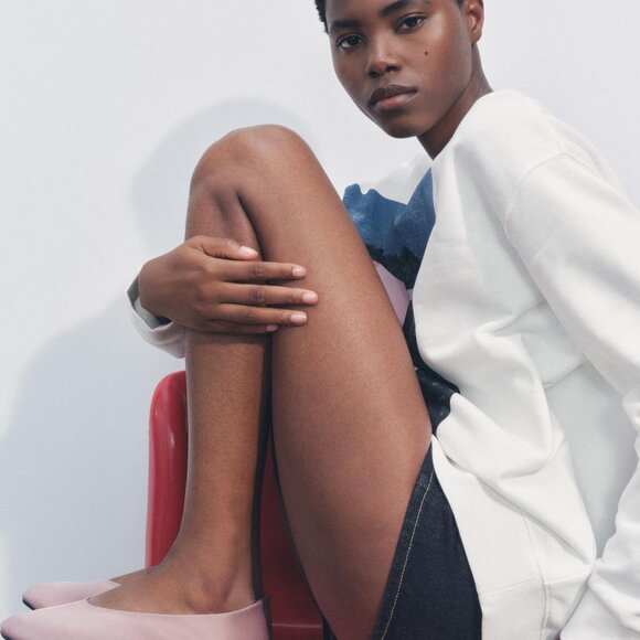 Zara Pink Satin Ballet Flats | Size 7.5 | Recycled Polyester | NWT | Soft & Chic - Picture 2 of 11